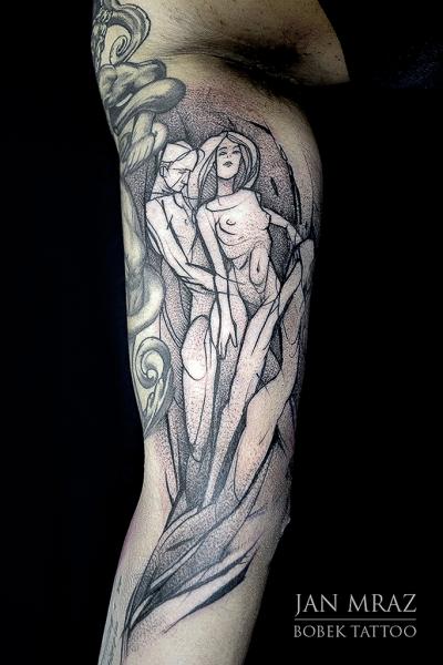 Tatuaggio Braccio Donne Astratto di Jan Mràz