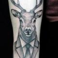 Arm Dotwork Deer tattoo by Jan Mràz