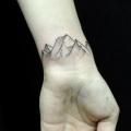 Arm Dotwork Mountain tattoo by Jan Mràz