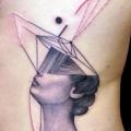 tatuaje Lado Mujer Abstracto por Jan Mràz