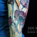 Blumen Sleeve tattoo von Jan Mràz