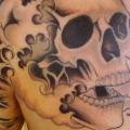 Brust Totenkopf tattoo von Body Line Tattoo