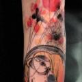 Arm Bird Water Color tattoo by Dead Romanoff Tattoo
