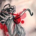 tatuaje Pecho Pulpo por Dead Romanoff Tattoo