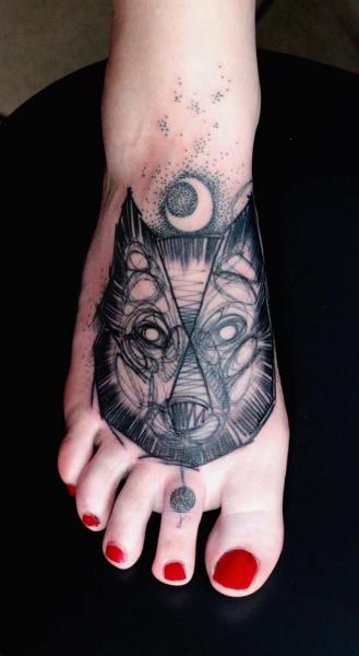 Fuß Fuchs Abstrakt Tattoo von Dead Romanoff Tattoo