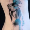 tatuaggio Fianco Pesce Astratto di Dead Romanoff Tattoo