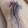 tatuaggio Fianco Medusa Acquarello di Dead Romanoff Tattoo