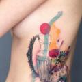 Side Water Color tattoo by Dead Romanoff Tattoo