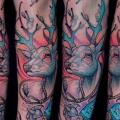 tatuaggio Braccio Cervo di Piranha Tattoo Studio