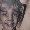 Arm Portrait Realistic Children tattoo by Piranha Tattoo Studio