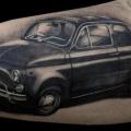 tatuaggio Braccio Realistici Macchina 500 di Piranha Tattoo Studio