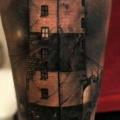 tatuaggio Braccio Realistici Faro di Fredy Tattoo