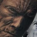 tatuaje Brazo Retrato Realista Clint Eastwood por Fredy Tattoo