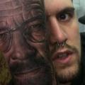 tatuaje Brazo Retrato Realista Walter White Heisenberg por Fredy Tattoo