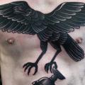 Chest Old School Eagle Cup tattoo by Philip Yarnell