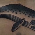 Chest Old School Whale tattoo by Philip Yarnell