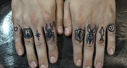 Finger Tattoo by Philip Yarnell