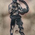 tatuaggio Serpente Old School Pancia di Philip Yarnell