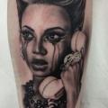 Arm Portrait Women Telephone tattoo by Pete the Thief
