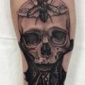 Arm Skull Scrabble tattoo by Pete the Thief
