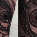 Realistische Waden Auge tattoo von Pete the Thief