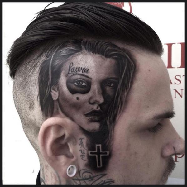Tatuaż Portret Głowa przez Pete the Thief