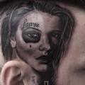 Portrait Head tattoo by Pete the Thief