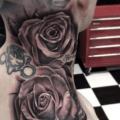 Shoulder Realistic Flower Neck tattoo by Pete the Thief