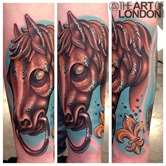 Arm Fantasy Horse Tattoo by The Art of London