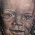 Arm Portrait Realistic Children tattoo by Electrographic Tattoo