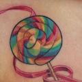 Schulter Süßigkeiten tattoo von Electrographic Tattoo