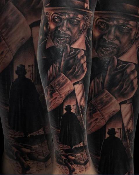 Tatuaje Brazo Jack The Ripper por Drew Apicture