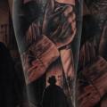 tatuaje Brazo Jack The Ripper por Drew Apicture