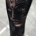 Arm Mask tattoo by Drew Apicture