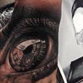 tatuaggio Realistici Mano Occhio di Drew Apicture