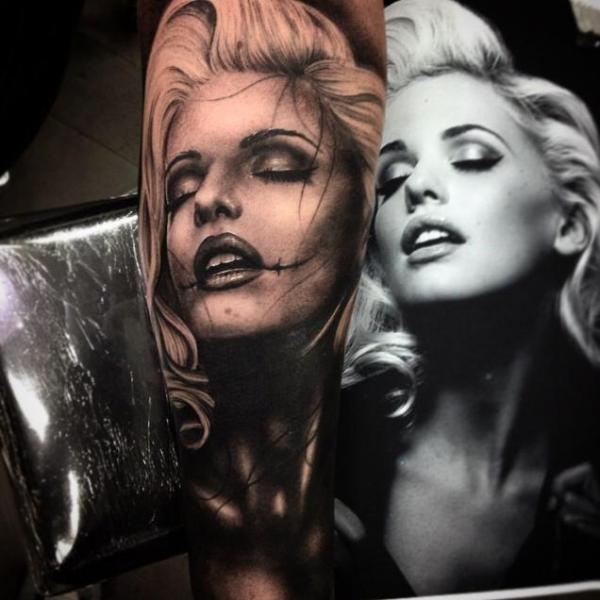 Marilyn Monroe Tattoo by Drew Apicture