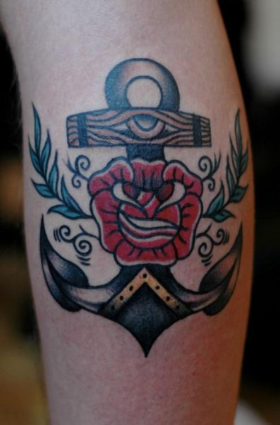 Arm Old School Anchor Tattoo by Rock n Ink Tattoo