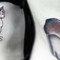 Side Cat Dotwork tattoo by Rock n Ink Tattoo