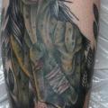 Waden Totenkopf Pferd tattoo von Last Angels Tattoo