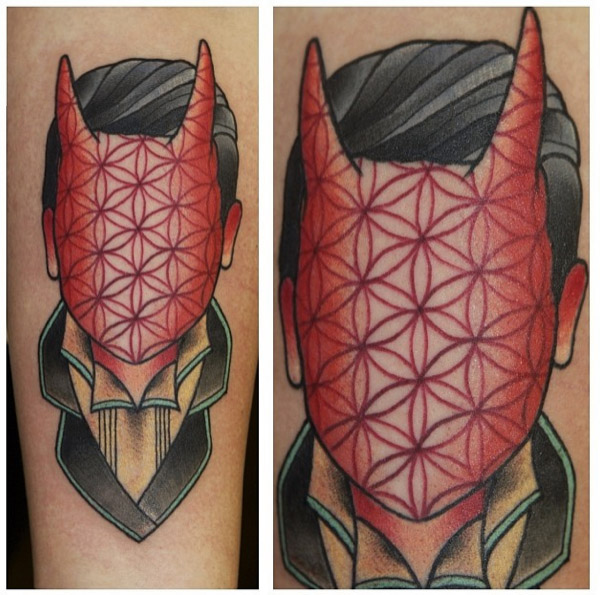 Дьявол Абстрактный татуировка от Last Angels Tattoo