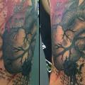 tatuaje Corazon Trash Polka por Last Angels Tattoo