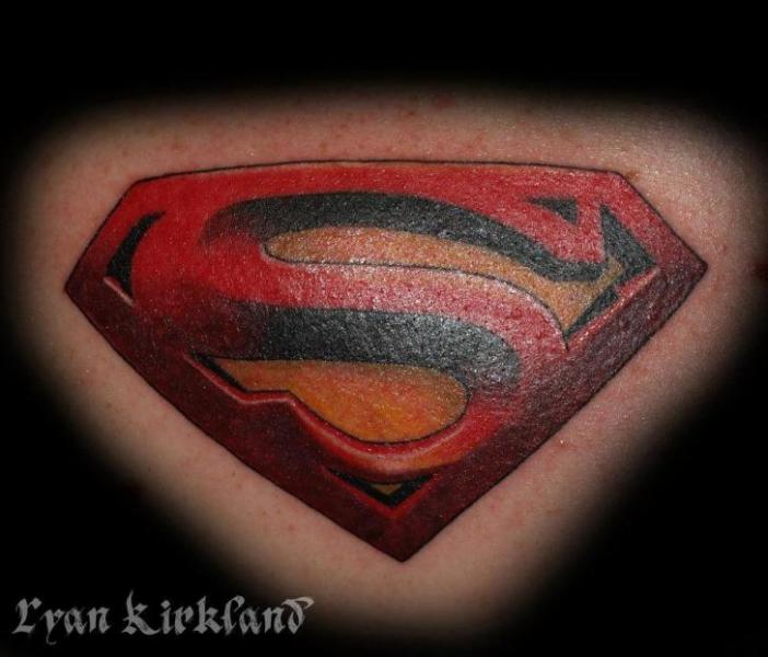 Logo Superman Tattoo by Last Angels Tattoo
