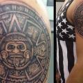 Shoulder Maya 3d tattoo by Last Angels Tattoo