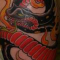 Shoulder Snake Old School tattoo by Last Angels Tattoo
