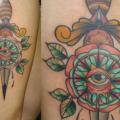 Eye Dagger Thigh tattoo by Last Angels Tattoo