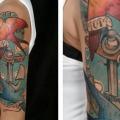Arm Anchor Bird tattoo by Anthony Ortega