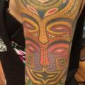 Shoulder Arm Mask Abstract tattoo by Anthony Ortega