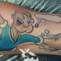Arm Popeye tattoo by Atrixtattoo