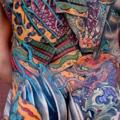 Japanische Rücken Samurai Po tattoo von Dagger & Lark Tattoo