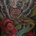 New School Snake Back Bear tattoo by Devils Ink Tattoo